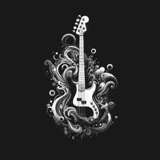 Gray Bass Guitar T-Shirt