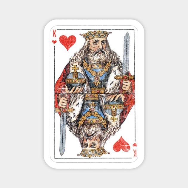 Vintage King of Hearts Playing Card Magnet by vladocar