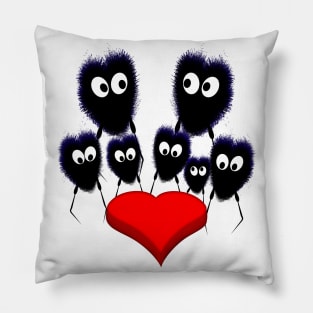 Confused alien family Pillow