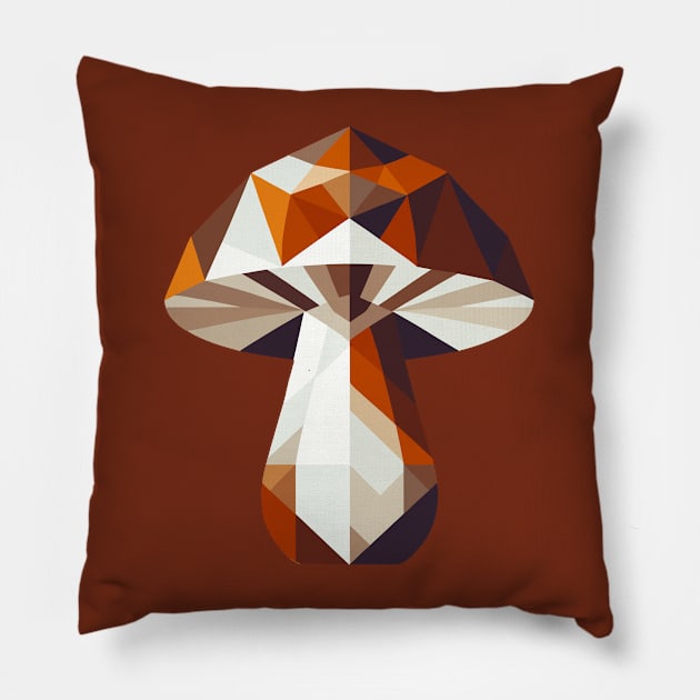 Abstract Geometric Mushroom - Color Design Pillow by AmandaOlsenDesigns