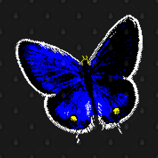 Pixel Butterfly 8 Bit by 8 Fists of Tees