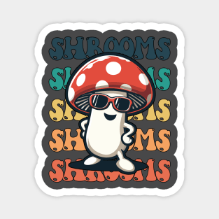 SHROOMS - Foraging - Fungi - Cottagecore - Retro Magnet