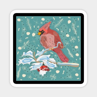 Winter Bird Magnet