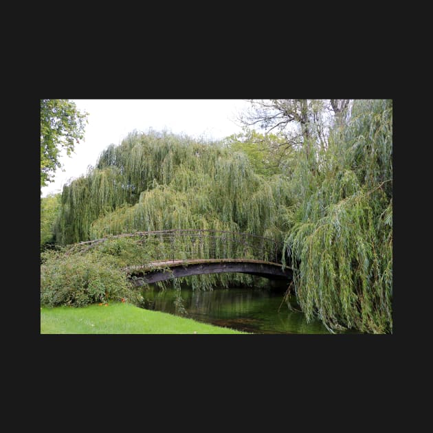 bridge and weeping willow trees by pinkal