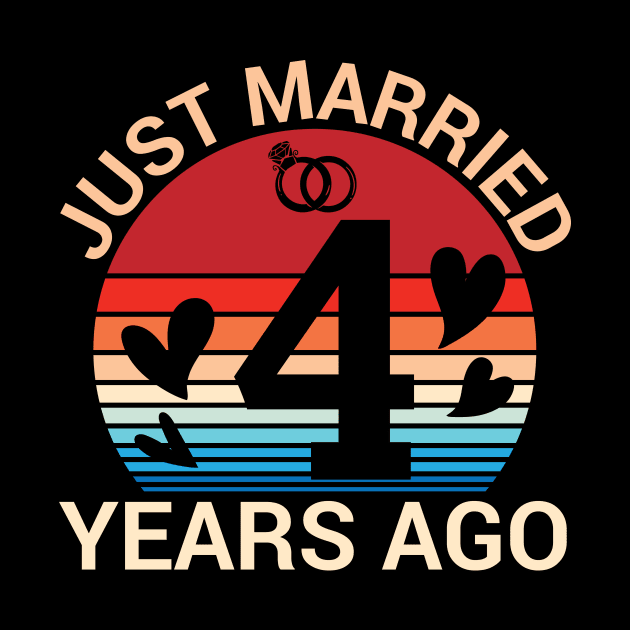 Just Married 4 Years Ago Husband Wife Married Anniversary by joandraelliot