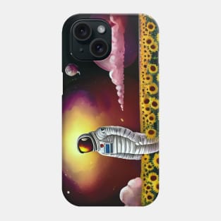 Astronaut Sunflower land Phone Case