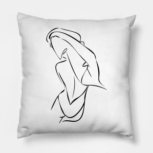 Beauty Body Line Art Pillow