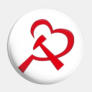 The sickle, the hammer and love Pin