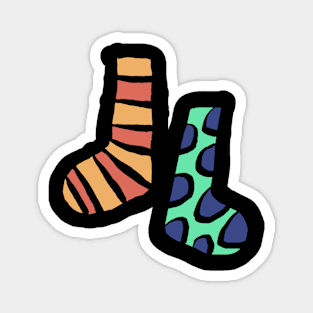 A Pair of Mismatched Socks Magnet