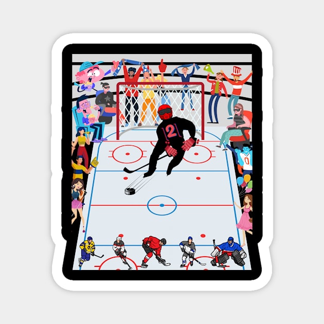 Hockey life style lover Magnet by Funtomass