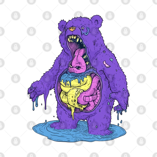 Zombie Horror Bear by DankFutura