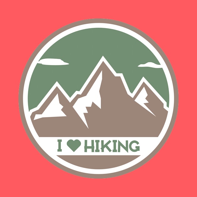 I Love Hiking by HolidayShirts