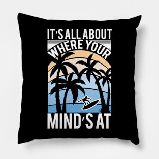 surf life ocean beach sun vaction Pillow