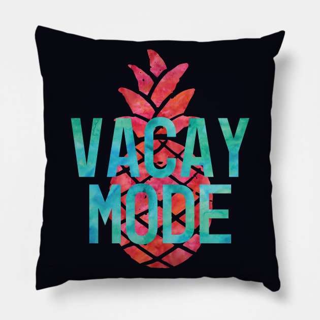 Vacay Mode | Tropical Pineapple | Summer Vibes Pillow by ABcreative