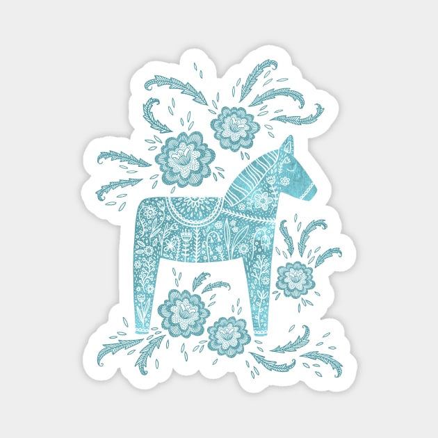 Swedish Dala Horse Magnet by NicSquirrell