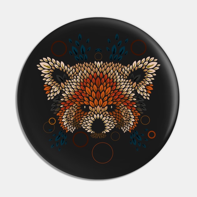 Red Panda Face Pin by LetterQ