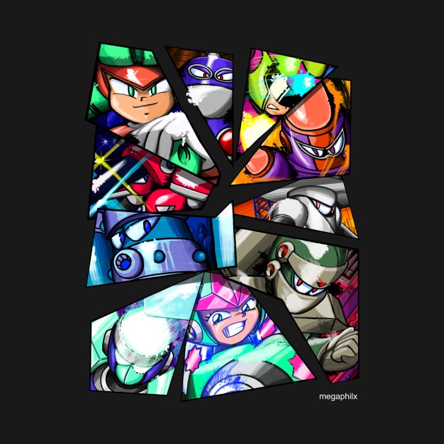 Mega Man Unlimited 3rd Anniversary Robot Masters by MegaPhilX