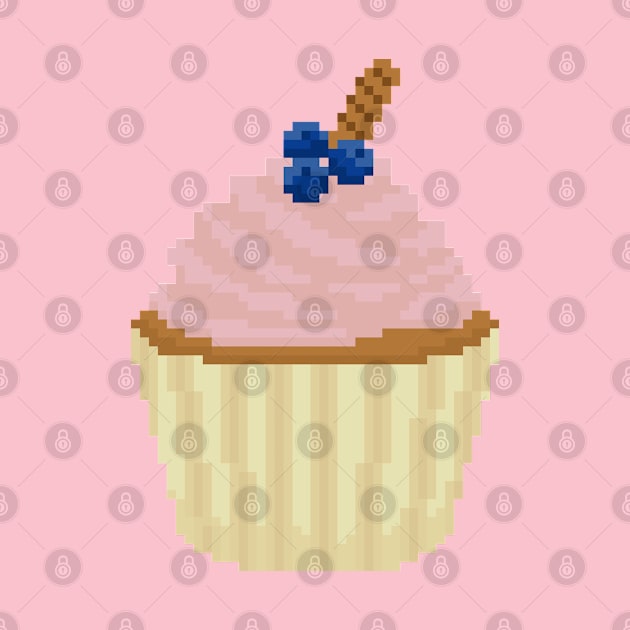 Pink cupcake pixel art by toffany's