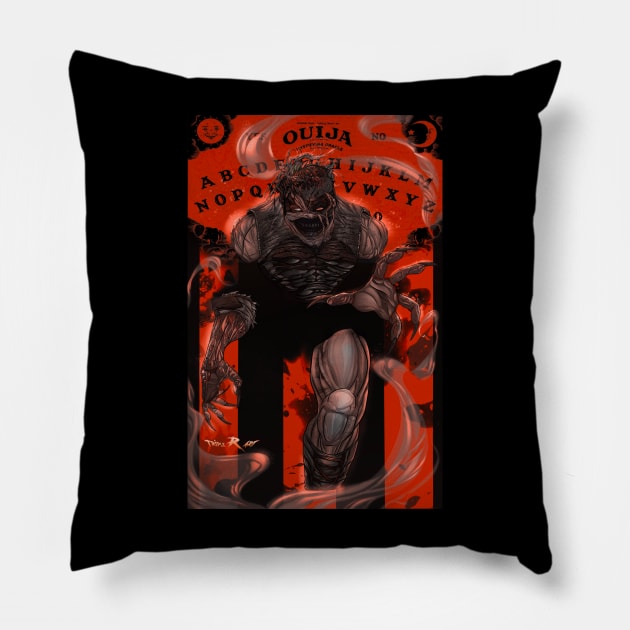 The Fiend Returns 2 Pillow by Triple R Art