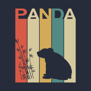 Panda - Cute Vintage Retro Design T-Shirt