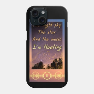 music player against night sky theme Phone Case