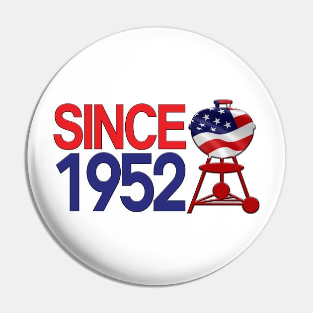 Grill Giants Since1952 USA Front Print Pin by Grill Giants