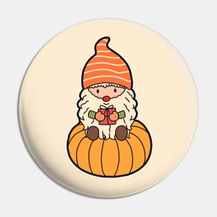 Cute Gnome Happy Thanksgiving Pin