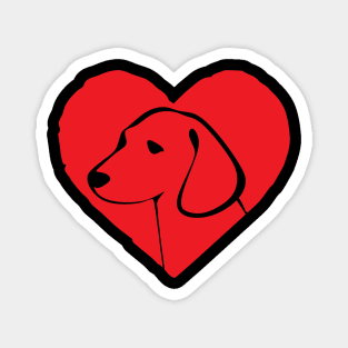 Heart Dog Gift Magnet