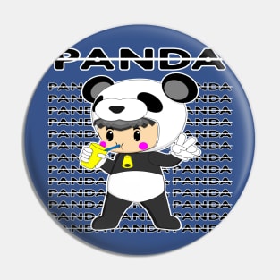 panda cartoon Pin