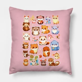 Cute Cat Illustration Lover Gift Pillow
