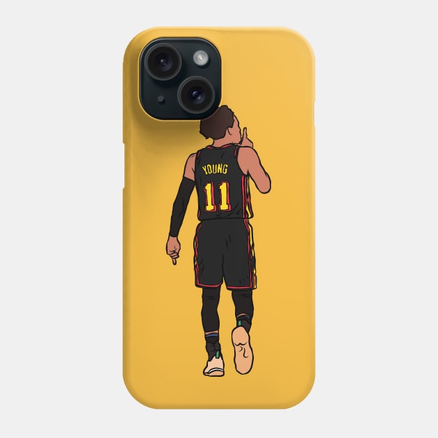 Trae Young Silences The Garden Phone Case by rattraptees