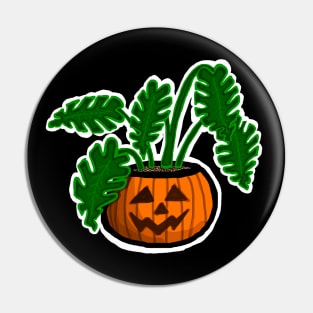 Monstera Mash Pumpkin Pin