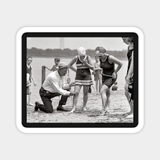 Beach Police, 1922. Vintage Photo Magnet