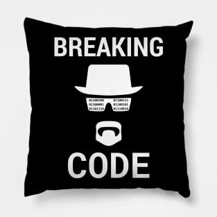 Breaking Code - White Design for Computer Security Hackers Pillow