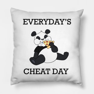 Everyday is cheat day - Funny Panda Pillow