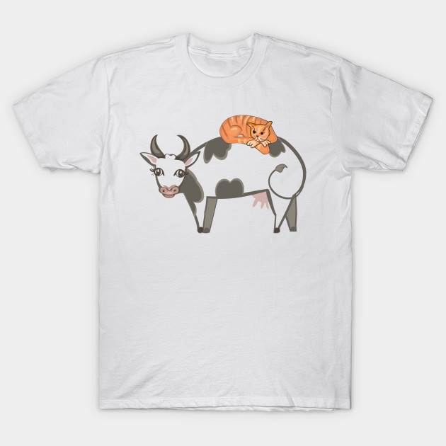 Red Cat And Cow Cow T Shirt Teepublic
