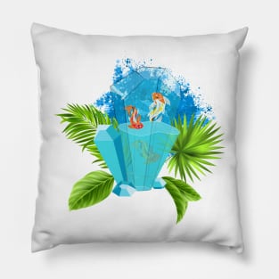 Tropical fish in crystal Pillow