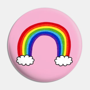 Over The Rainbow, Pink Background Pin