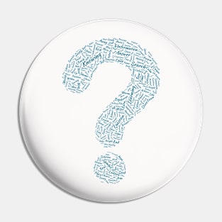 Question Mark Silhouette Shape Text Word Cloud Pin