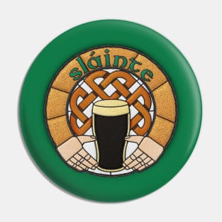 Sláinte Claddagh Patch design Pin