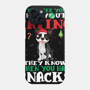 Christmas Dog Eating Snacks Phone Case