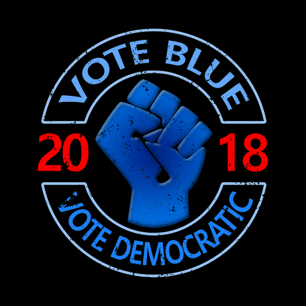 Vote Blue Vote Democrat by SeattleDesignCompany