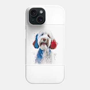 [AI Art] Red, blue and white Labradoodle Phone Case
