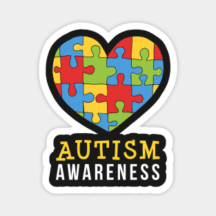 Autism Awareness Puzzle Heart Magnet