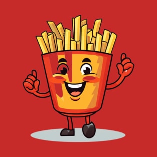 kawaii french fries T-Shirt cute ,potatofood T-Shirt