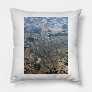 Rezekne, Latvia. Aerial view of Rezekne City Latvia Pillow