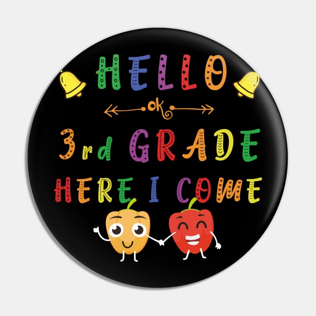 Hello Third Grade ok Here I Come Funny Back To School Pin by kaza191