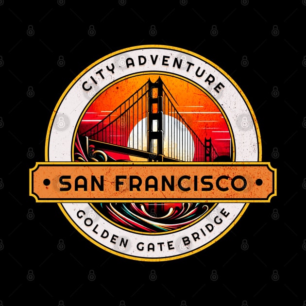 Golden Gate Bridge San Francisco Circle Design by Miami Neon Designs