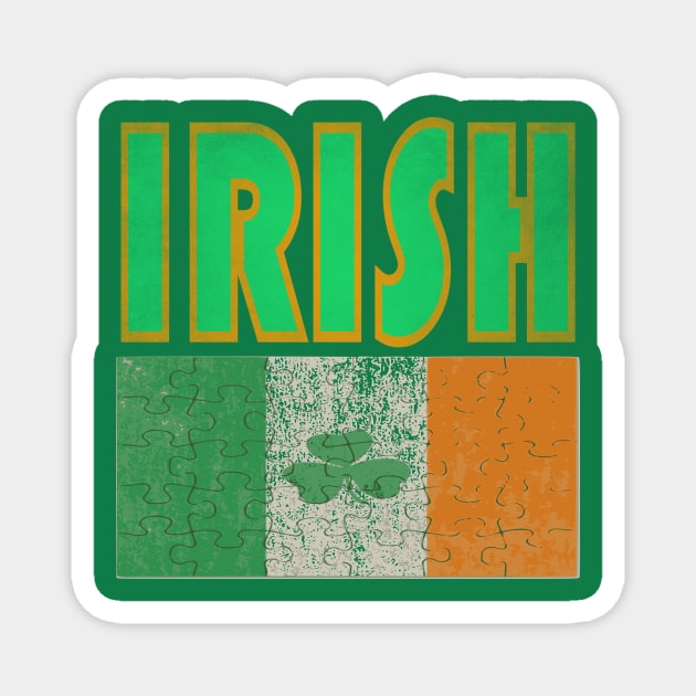 Irish Flag, St Patrick's Day, Irish Proud Magnet by hippyhappy