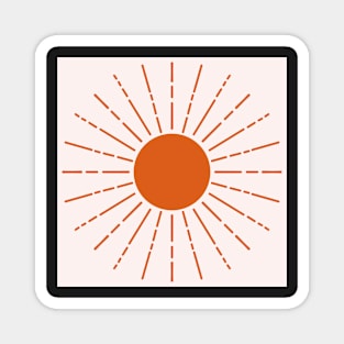 Orange sun - monochromatic pattern for sophisticated vibes Magnet